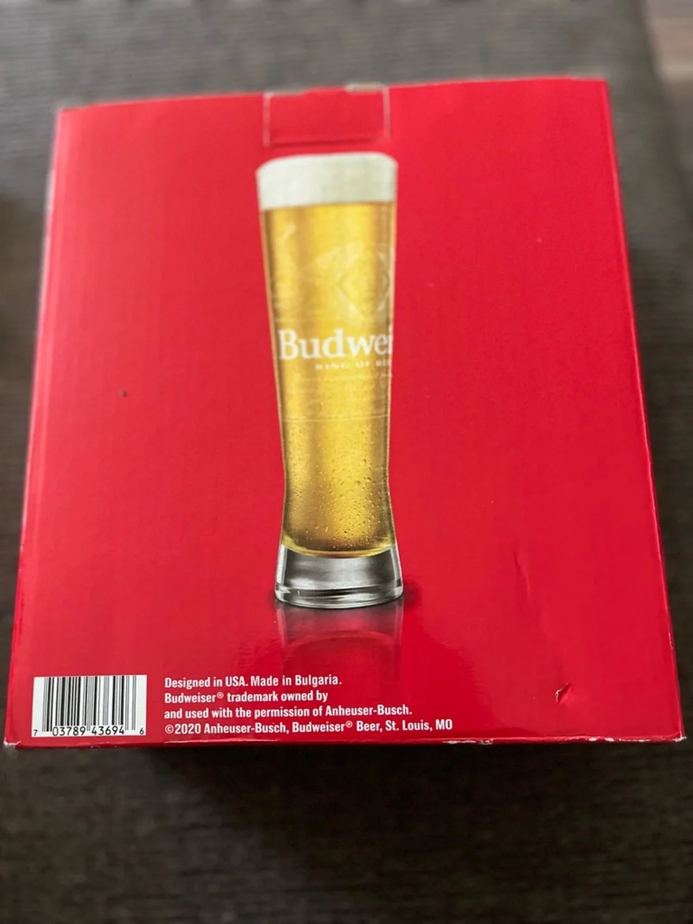 Budweiser 16 oz Glasses - Set of 2